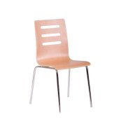 Jedálenská stolička TINA buk/chróm