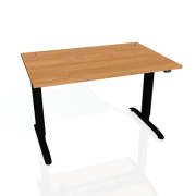 Pracovný stôl Motion, ZO, 3S, 140x61 - 128x80 cm, jelša/čierna