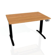 Pracovný stôl Motion, PO, 3S, 140x61 - 128x80 cm, jelša/čierna