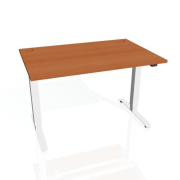 Pracovný stôl Motion, ZO, 3S, 160x61 - 128x80 cm, čerešňa/biela