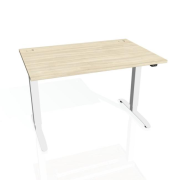 Pracovný stôl Motion, ZO, 3S, 180x61 - 128x80 cm, agát/biela