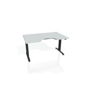 Pracovný stôl Motion Ergo, ZO, 2S, 160x70,5-120,5x90 cm, sivá/čierna