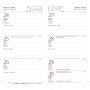 Diár Print classic týždenný vreckový 8x15cm anglická červená 2025