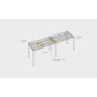 Pracovný stôl Uni k pozdĺ. reťazeniu, 160x75,5x60 cm, biela/biela