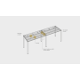 Pracovný stôl Uni k pozdĺ. reťazeniu, 180x75,5x80 cm, sivá/sivá