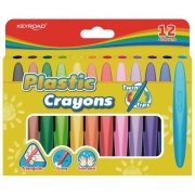 Voskové pastelky KEYROAD Twin Tips trojhranné, mix farieb