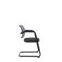 Konferenčná stolička LAPEL Visitor, čierne lyžiny, BN6 antracit