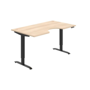 Pracovný stôl Motion Ergo, PO, 2S, 160x70,5-120,5x90 cm, agát/čierna