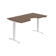 Pracovný stôl Motion Ergo, PO, 2S, 160x70,5-120,5x90 cm, orech/biela