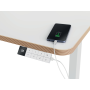 Stôl na sedenie/státie elektrický Leitz Ergo s kompaktnou doskou, 120x70cm biely