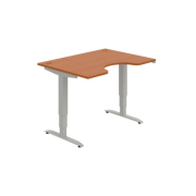 Pracovný stôl Motion Ergo, ZO, 3S, 120x61-128x90 cm, čerešňa/sivá