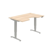 Pracovný stôl Motion Ergo, PO, 3S, 140x61-128x90 cm, agát/sivá