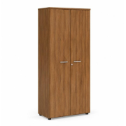 Policová skriňa BASIC, so zámkom, 80x40x182,1cm, orech Dijon